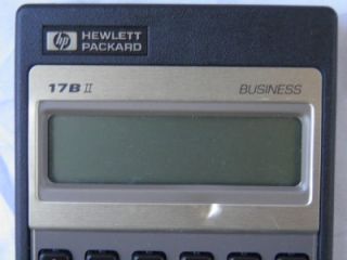 Hewlett Packard HP 17BII 17B II Financial Business Calculator with