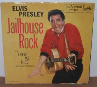 Elvis Presley Picture Sleeve Jailhouse Rock Treat Me Nice
