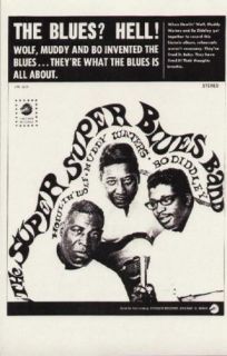 Howlin Wolf Muddy Waters Blues 1968 LP Promo Poster