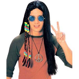 New Costume Accessory Groovy Hippie Metal Peace Pendant