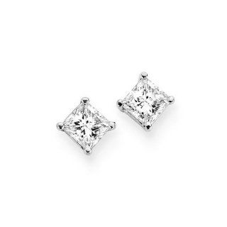 94 ct. L   VS2 Princess Cut Diamond Earring Studs: Jewelry: 