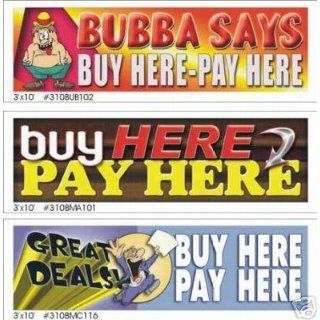 3x10 Buy Here Pay Here Color Vinyl Banner Signs Office