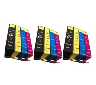 12 PK Reman for HP 564 XL Ink Cartridges Set C310a C310B C310 Printer