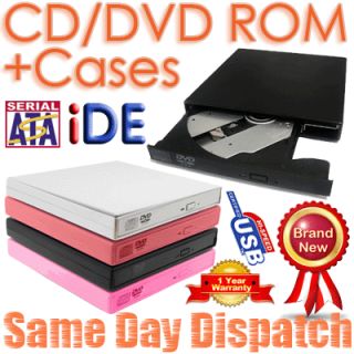 USB to SATA IDE CD DVD Combo Drive Bluray RW Case ROM External Laptop