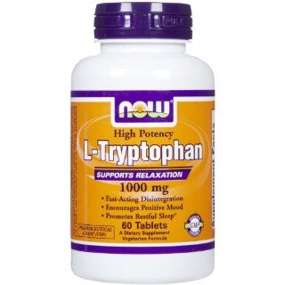 NOW Foods   L Tryptophan High Potency 1000 mg.   60