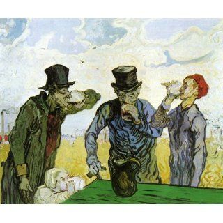 Oil Painting The Drinkers (after Daumier) Vincent van