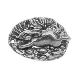 Green Girl Studios Pewter Leaping Woodland Bunny Toggle