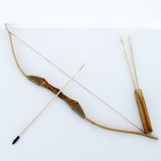 Wooden Bow Set with 3 Arrows Toys & Games
