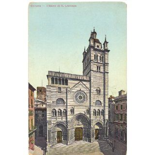 1910 Vintage Postcard Chiesa di San Lorenzo Genova Italy