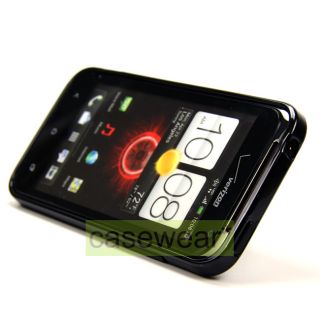  BLACK SOFT TPU CASE SKIN GEL COVER FOR HTC DROID INCREDIBLE 4G LTE NEW