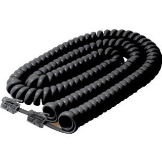 25 Black Coiled Handset Cord: MP3 Players & Accessories