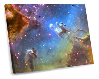Hubble Telescope Images Eagle Nebula on Canvas