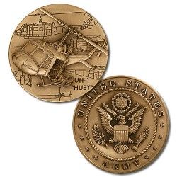 United States Army Huey Helicopter Challenge Coin Medal