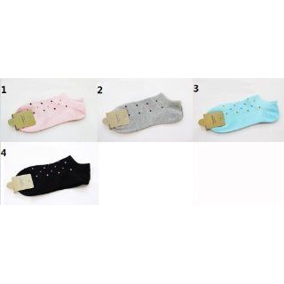 CL2035 100% Color Dot Women Low Ankle Socks, Stockings
