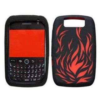 RIM Blackberry 8900 Curve Soft Skin Case Tribal Flame(Red