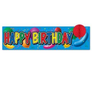 Happy Birthday Sign W/Tissue Balloon (108 Pack)