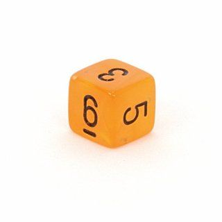 Chessex Velvet 16mm d6 Dice with numbers, Orange with