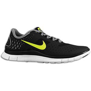Nike Free Run 4.0   Mens   Running   Shoes   Black/Volt/Charcoal