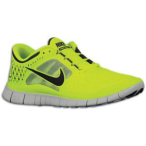 Nike Free Run + 3   Mens   Running   Shoes   Volt/Pure Platinum