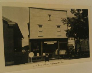Old Hughesville PA U s Post Office Mail Box Truck Postcard