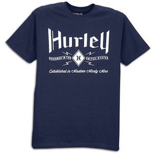Hurley Built S/S T Shirt   Mens   Casual   Clothing   Navy