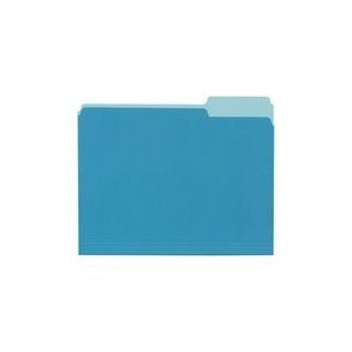 Quill Brand 1/3 Cut Letter Size File Folders Blue Office