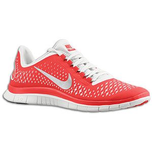 Nike Free Run 3.0 V4   Mens   Running   Shoes   Gym Red/Silver/Pure