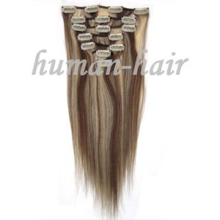 100 Natural 20 7pcs Remy Human Hair Clip in Extension 70g 8 613 Free