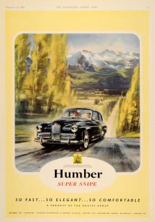 1954 Ad Humbler Super Snipe British Automobile Rootes   ORIGINAL