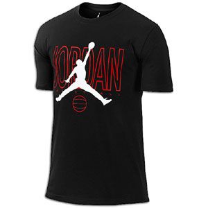 Jordan Outlined T Shirt   Mens   Basketball   Clothing   Black/Gym