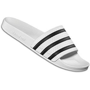 adidas Originals Adilette   Mens   Casual   Shoes   White/Black/White