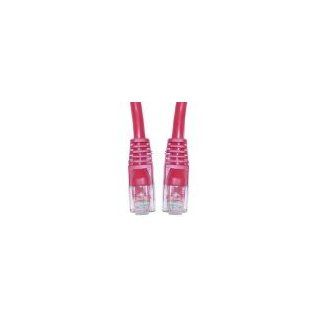 PCMS 2 FT RJ45 CAT 5E MOLDED NETWORK CABLE   RED