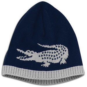 Lacoste LG Croc Reversible Beanie   Mens   Casual   Clothing   Grey