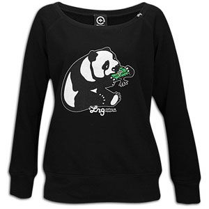 LRG Panda Scoop Neck Fleece   Womens   Skate   Clothing   Black