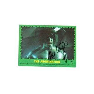 Lou Ferrigno autographed trading card Incredible Hulk