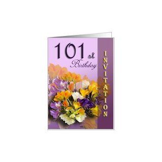 Invitation 101st Birthday Party Greeting Card Card Toys