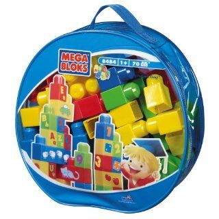 Mega Bloks Building ABC/123 Learning Bag 70 Piece: Toys
