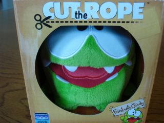 Official Cut The Rope Hungry OM Nom Plush 5 inch Candy Monster in Box