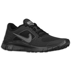 Nike Free Run + 3   Mens   Running   Shoes   Black/Dark Grey