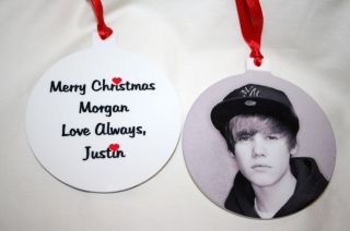 Justin Bieber 1 Personalized Photo Ornament Awesome