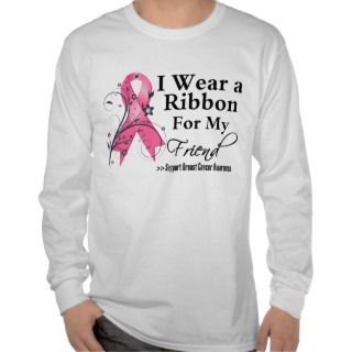 Friend Floral Ribbon   Breast Cancer Shirt 