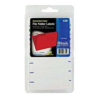  Assorted Color File Folder Label 126 Pack  Pack of 24: Office Products