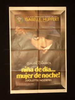 Violette Nozière Isabelle Huppert Argentine 1sh Movie Poster 1978