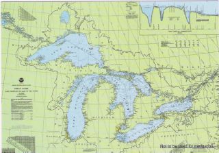  Great Lakes Erie Michigan Superior Huron Ontario Map Mint