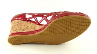 Stuart Weitzman Hurdle Red Womens Shoes Wedges 8 M
