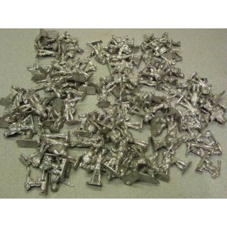 134 Unpainted Lead Soldiers with Rifles Bazookas and