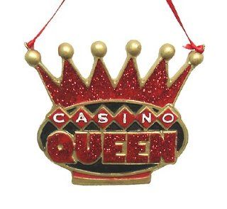 Casino Queen Gambling Crown Christmas Ornament: Home