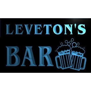w131831 b LEVETON Name Home Bar Pub Beer Mugs Cheers Neon