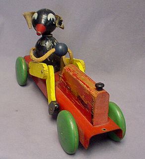 Hustler Jimmie Mouse Peddle Pull Toy c1930 33