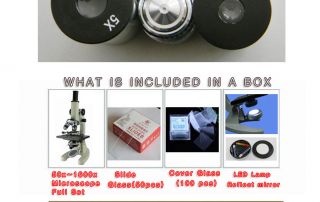 50x 1600X Vet Lab Compound Microscope $55 Free Gift
